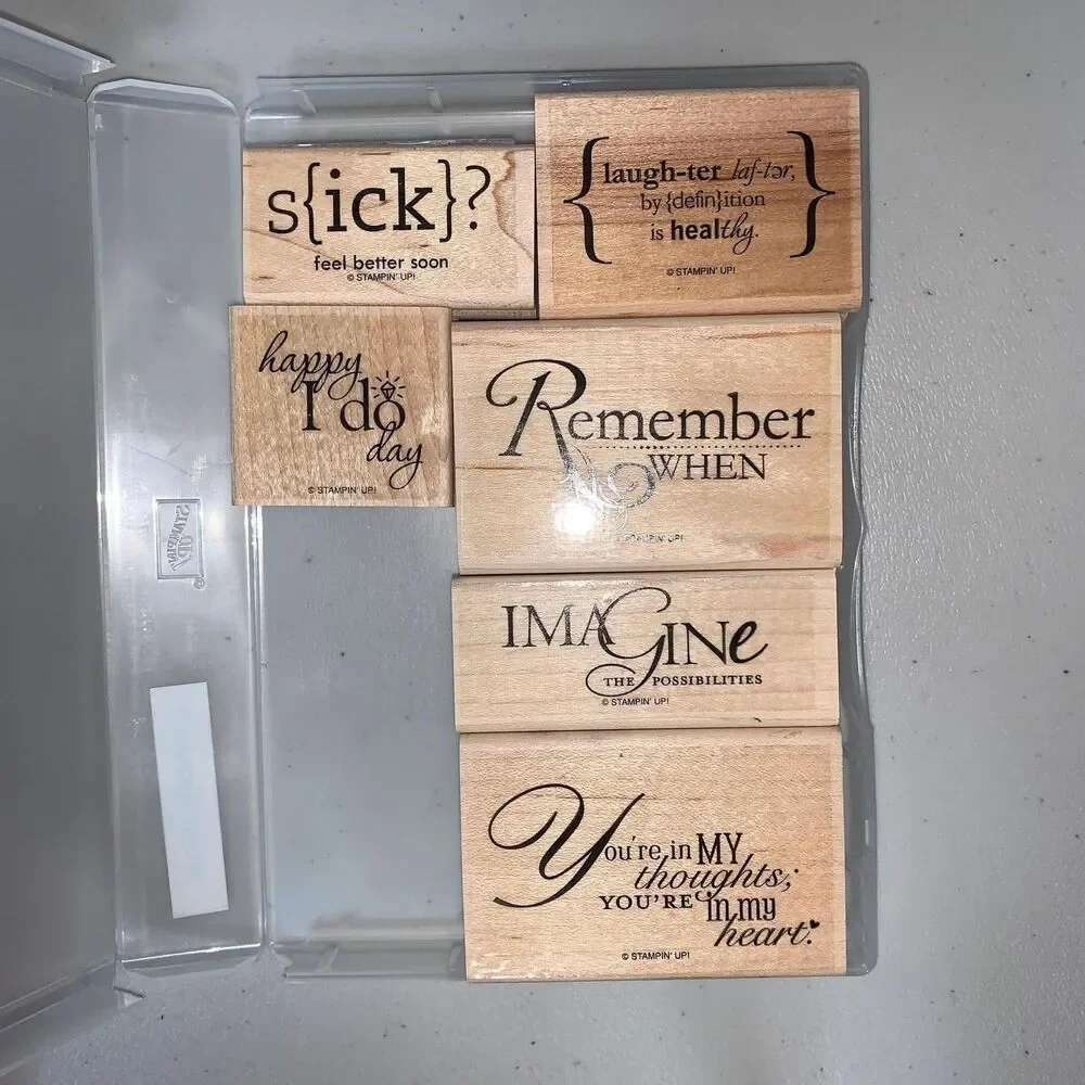 Stampin Up! All Year Cheer Cling Stamp Set Scrapbook Invitation Note Card Design